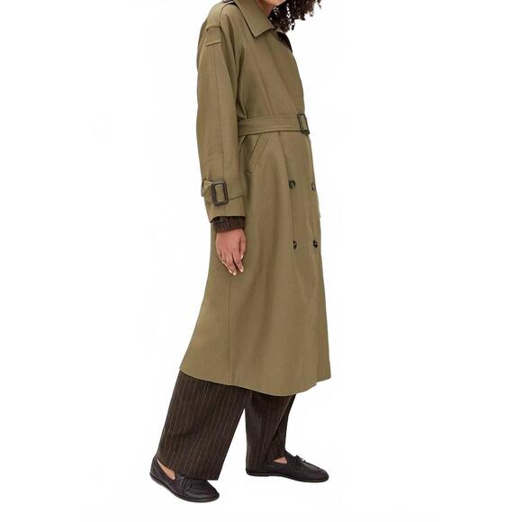 NEW LINE AND DOT linden trench coat in khaki - Picture 3 of 4